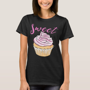 Camiseta Dulce Cupcake Me Encanta Hornear Glaseado Rosa Pan