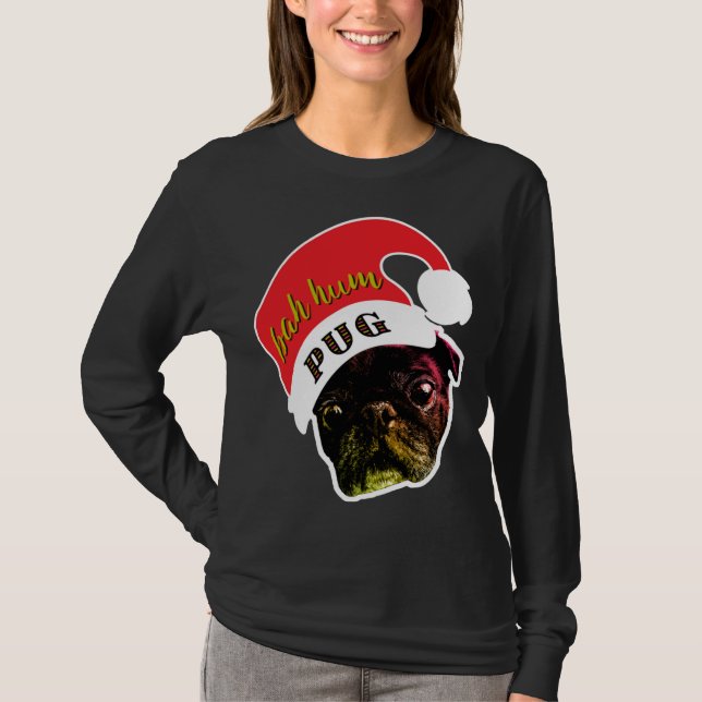 Camiseta Dulce de Bah Hum Pug Navidades feos (Anverso)