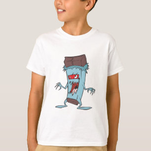 Camiseta dulce de chocolate maligno villano tonto
