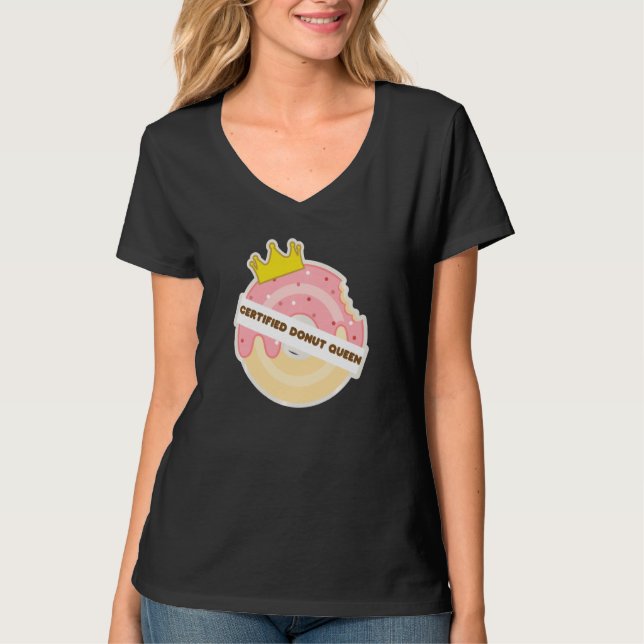 Camiseta Dulce de Donut Queen Comida Perfecta Dulce (Anverso)