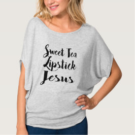 Camiseta dulce de Jesús del lápiz labial del té