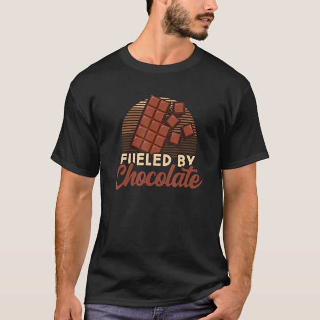 Camiseta Dulce de postre chocoholico alimentado con chocola (Anverso)