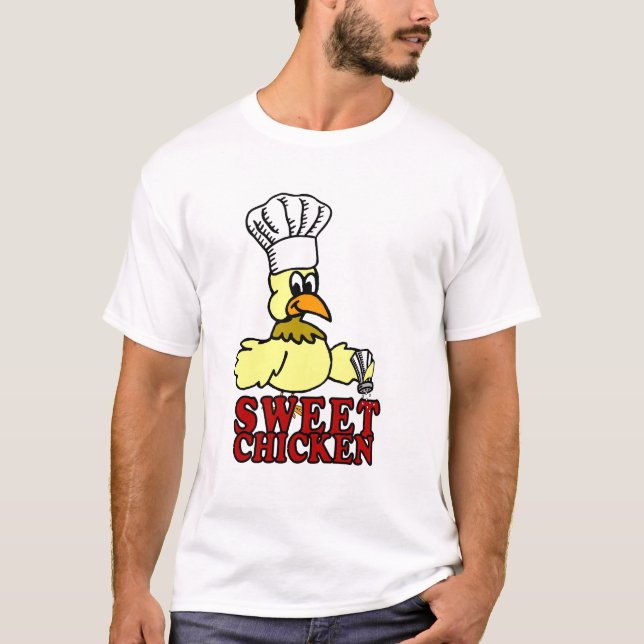 Camiseta dulce del Bbq del pollo (Anverso)