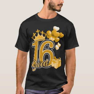 Camiseta Dulce Dieciséis Años Dorados 16