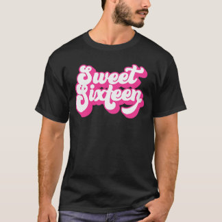 Camiseta Dulce Dieciséis Chicas De 16 Años Mujeres Rosa 16t