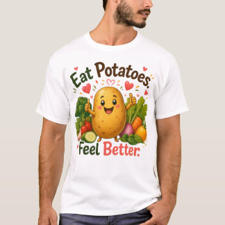 Camiseta Dulce diseño de dibujos animados de patata saludab