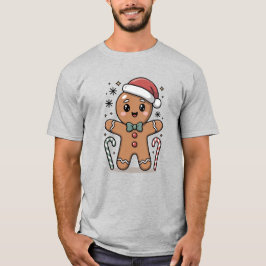 Camiseta Dulce diseño de Navidad de pan de jengibre de dibu