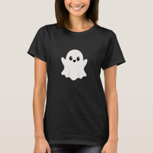 Camiseta Dulce diseño de vector de fantasma Kawaii de Hallo