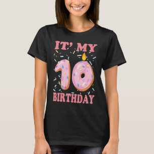 Camiseta Dulce donut es mi décimo cumpleaños 10 años