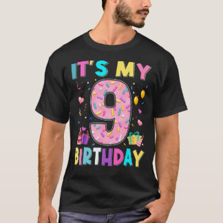 Camiseta Dulce donut es mi noveno cumpleaños, 9 años