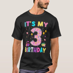 Camiseta Dulce donut es mi tercer cumpleaños 3 años 2