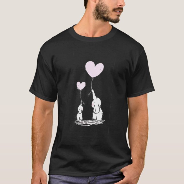 Camiseta Dulce Elefantes Amistad Cumpleaños presente amor (Anverso)