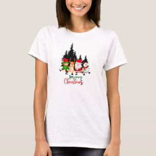 Camiseta Dulce escuadrón de baile de Navidad con Santa y re
