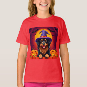 Camiseta Dulce estilo de fiesta de calabaza de perro de Hal