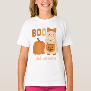 Camiseta Dulce Fantasma Boo Calabaza Fieltro Kawaii Hallowe