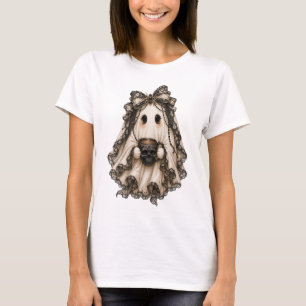 Camiseta Dulce Fantasma Coqueta Con Café Halloween