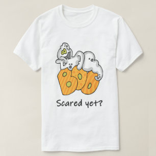 Camiseta Dulce Fantasma de Halloween Boo Asustado Todavía C