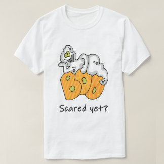 Camiseta Dulce Fantasma de Halloween Boo Asustado Todavía C