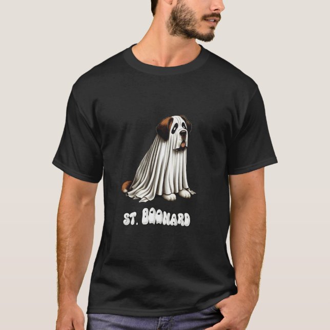 Camiseta Dulce fantasma de Halloween de San Bernardo divert (Anverso)