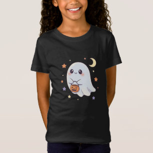 Camiseta Dulce Fantasma de Halloween Kawaii Truco o Trato