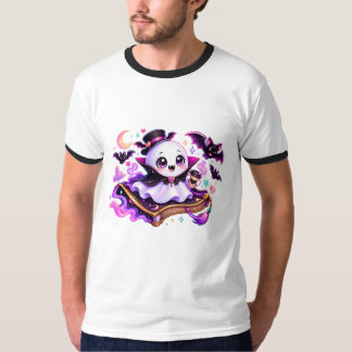 Camiseta Dulce Fantasma de Halloween Leyendo