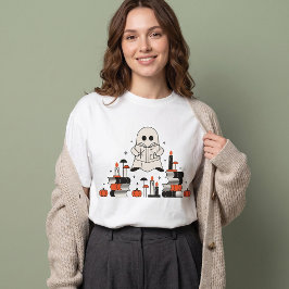 Camiseta Dulce Fantasma de Halloween Leyendo