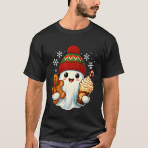 Camiseta Dulce fantasma de Navidad pan de jengibre café fes