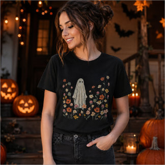 Camiseta Dulce Fantasma en Jardín de Flores Silvestres Hall