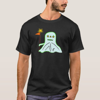Camiseta Dulce Fantasma Espeluznante con Bandera Naranja