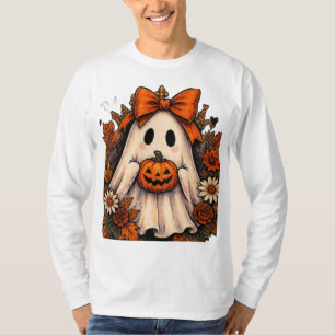 Camiseta Dulce Fantasma Halloween Kawaii Calabaza Espeluzna