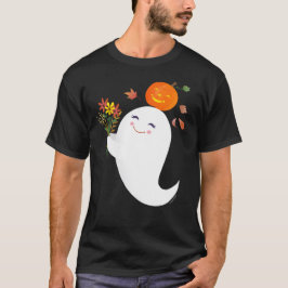 Camiseta Dulce Fantasma Little Boo de Halloween Negro
