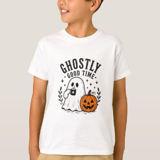 Camiseta Dulce Fantasma Tiempo Divertido Café Calabaza