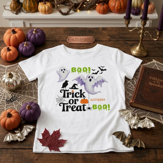 Camiseta Dulce Fantasma Truco o Trato Nombre Personalizado