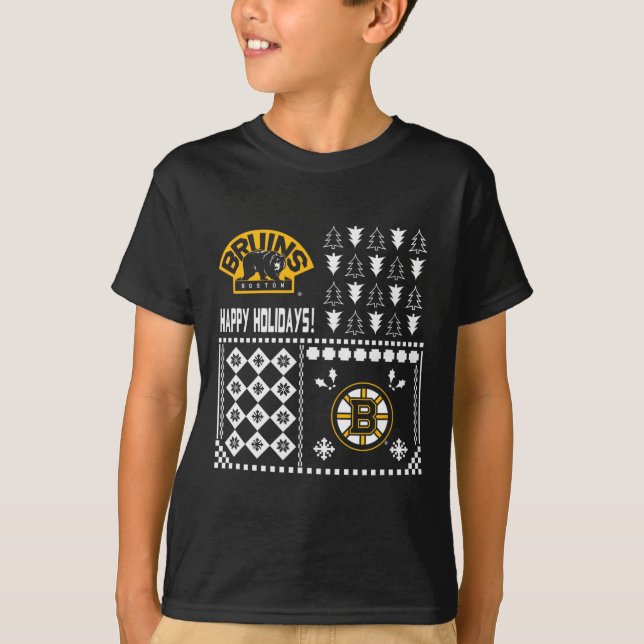 Camiseta Dulce feriado de Navidades feos en Boston Bruins (Anverso)