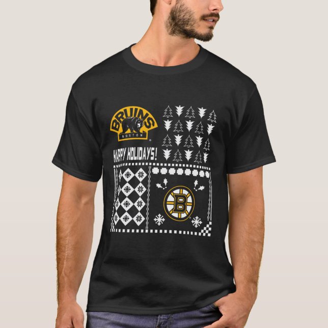 Camiseta Dulce feriado de Navidades feos en Boston Bruins (Anverso)