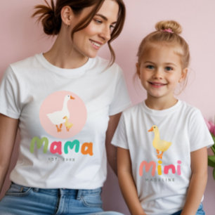 Camiseta Dulce Fiesta de Bebé de Mamá Gansa Rosa Coqueta