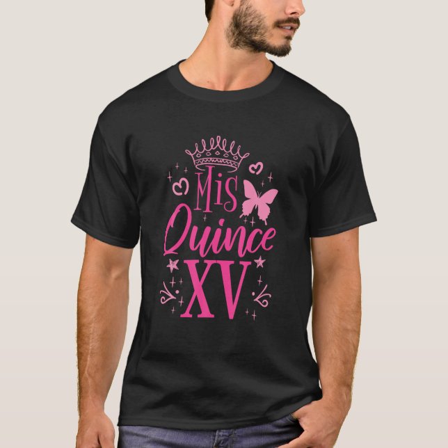 Camiseta Dulce Fiesta de Cumpleaños Mexicano Quinceanera Mi (Anverso)
