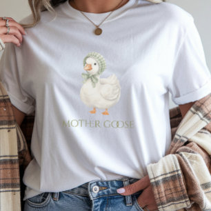 Camiseta Dulce Gansa Daisy Verde Menta Baby Shower Neutro