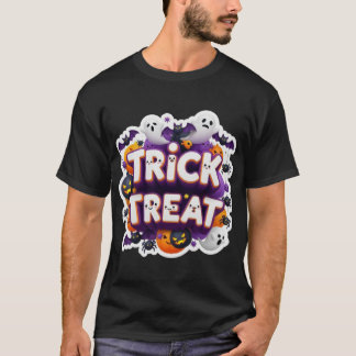 Camiseta Dulce gráfico de Halloween con fantasmas en 3D par