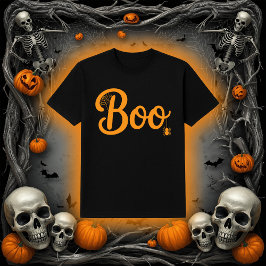 Camiseta Dulce guión "Boo" con telaraña de Halloween