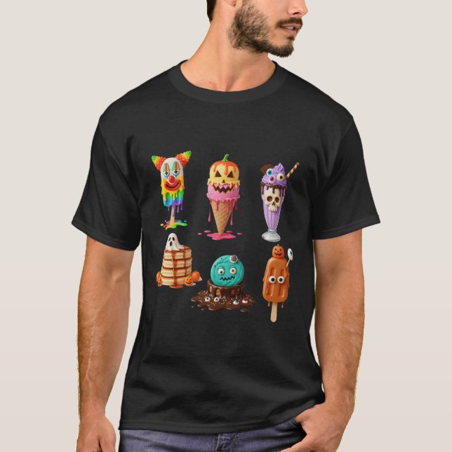 Camiseta Dulce Halloween espeluznante (Anverso)