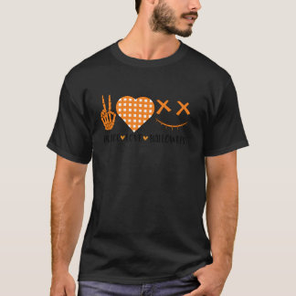 Camiseta Dulce Halloween Paz Amor y Gnome Otoño Niñas