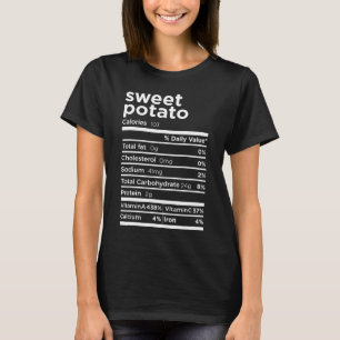 Camiseta Dulce Hechos de Nutrición de Patata Graciosa Acció