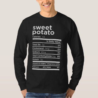 Camiseta Dulce Hechos de Nutrición de Patata Graciosa Acció