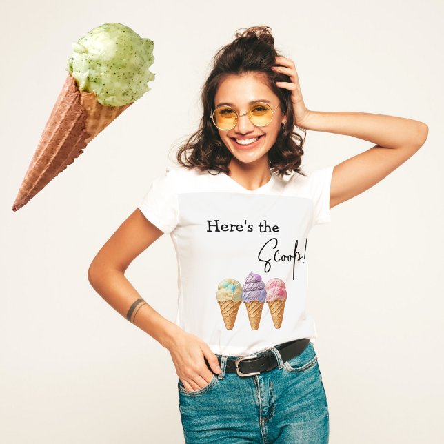 Camiseta Dulce helado verano aquí Scoop Baby Shower (Subido por el creador)