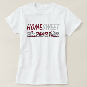 Camiseta Dulce hogar Alabama Corte State Flag Hearts