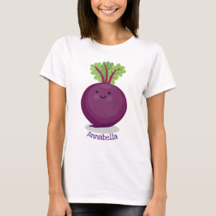 Camiseta Dulce ilustración de cocina de remolacha feliz y l