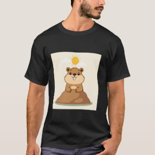 Camiseta Dulce ilustración del Día de la Marmota u2013 Prim