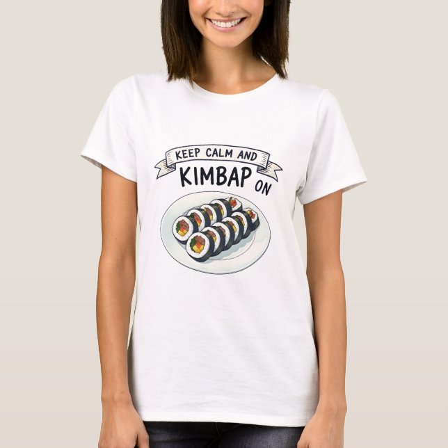 Camiseta Dulce Kimbap Comida Coreana Frase Divertida  (Anverso)