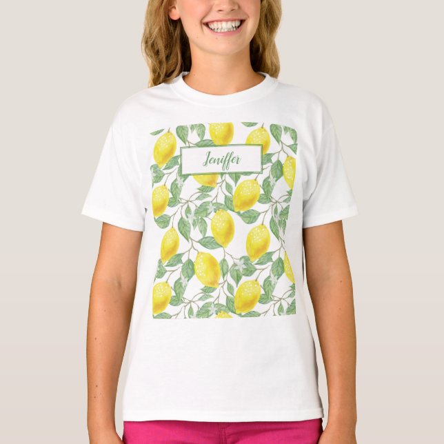 Camiseta Dulce limones amarillo verano. (Anverso)